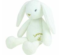 JEMINI - Peluche de conejo luminoso de 30 cm | Funciona sin pilas | Tejido luminoso | Doudou que brilla en la oscuridad | Compañero noche infantil | Luz nocturna de peluche bebé | Idea de regalo desde