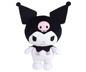 Jemini | Peluche Kuromi 40 cm | Cojín Esponjoso Blanco y Negro | Doudou Bebé Lavable | Licencia Oficial Sanrio | Juguete de Despertar Kawaii Desde el Nacimiento | Idea de Regalo para niños cumpleaños