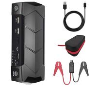 Jemora Arrancador de batería de automóvil de 1500 A Picos de 10000 mAh con Pantalla Digital LED/USB Dual/Martillo de Seguridad/luz LED/Protecciones múltiples Paquete de energía de Refuerzo de batería