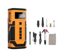 Jemora Arrancador de batería de coche de 14,8 V, arrancador de emergencia de corriente máxima de 600 A, banco de energía automático, 10000 mAh, 150 PSI, dispositivo de arranque de refuerzo de coche,