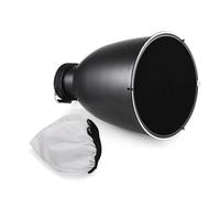 Jemora Beauty Dish de 11,6 Pulgadas con Soporte Tele-Zoom Reflector Difusor Lámpara Pantalla Plato con Rejilla de Nido de Abeja de 60° y calcetín difusor para Mount Studio Strobe Flash
