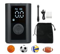 Jemora Bomba de pelota Bomba de baloncesto eléctrica con iluminación LED Inflador de pelota portátil de 0-15 PSI con aguja de pelota Bomba de aire recargable para baloncesto Voleibol Fútbol Béisbol