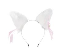 Jemora Diadema con pinza para el pelo con orejas de zorro de peluche, accesorio para el cabello, horquilla con orejas de zorro peludas, diadema suave con orejas de zorro, tocado de cinta para niñas y