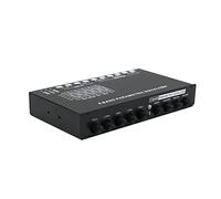 Jemora Ecualizador Profesional de 5 Bandas para Coche, Amplificador Cruzado de sintonización EQ de Audio Multifuncional para Coche, Ecualizador paramétrico