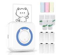 Jemora Impresora Fotográfica Todo en Uno Impresora Portátil Multifunción Mini Impresora Instantánea Inalámbrica Compatible con Conexión BT para Smartphone con 6 Rollos de Papel Térmico+5 Rollos de Pap