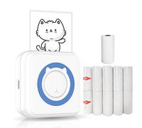 Jemora Impresora fotográfica Todo en uno Impresora portátil multifunción Mini Impresora instantánea inalámbrica Compatible con conexión BT para teléfono Inteligente con 11 Rollos de Papel de 57 mm