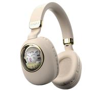 Jemora Lindos Dibujos Animados inalámbricos BT5.3 Auriculares sobre la Oreja Auriculares para Juegos Lindo diseño Animal AUX IN Auriculares con Cable con luz de atmósfera Colorida Almohadillas Suaves