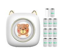 Jemora Mini Impresora de Bolsillo Impresora Térmica Portátil Conexión BT Inalámbrica 203DPI para Etiqueta de Imagen Lista de Manualidades DIY Notas Meno Diario Papel de Recibo Etiqueta Instantánea con