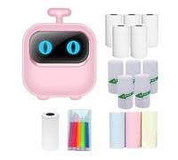 Jemora Mini impresora de bolsillo Máquina para hacer etiquetas con impresión fotográfica instantánea térmica portátil Conexión inalámbrica BT Compatible con aplicaciones de Android o iOS Compatible co