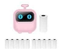 Jemora Mini impresora de bolsillo Máquina para hacer etiquetas con impresión fotográfica instantánea térmica portátil Conexión inalámbrica BT Compatible con aplicaciones de Android o iOS Compatible co