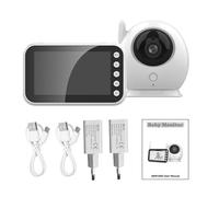 Jemora Monitor FHSS de 2,4 GHz con cámara 720P Pantalla LCD de 4,3 pulgadas Cámara de vídeo Audio bidireccional Detección de movimiento Lloro Visión nocturna infrarroja Función de grabación en bucle d