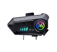 Jemora Y10 Intercomunicador BT5.3 para Motocicleta con cancelación de Ruido, Compatible con una Variedad de Cascos