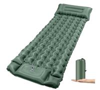 JEMULICE Colchoneta isotérmica para camping, 10 cm de alto, colchón autoinflable, tamaño pequeño, colchón hinchable con bomba de pie, colchoneta autoinflable para dormir, para exterior, senderismo