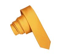 JEMYGINS Corbata de Hombre Ajustada de Color Sólido a Rayas Diagonales 4 cm de Ancho Amarillo
