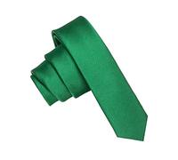 JEMYGINS Corbata de Hombre Ajustada de Color Sólido a Rayas Diagonales 4 cm de Ancho Verde