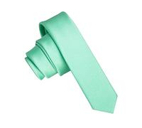 JEMYGINS Corbata de Hombre Ajustada de Color Sólido a Rayas Diagonales 4 cm de Ancho Verde menta