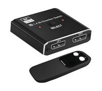Jenalinng 8K DisplayPort Switch 2 en 1 Out/1 in 2 Out DisplayPort DP Switch Soporta 8K30Hz 4K120Hz para monitor de PC, portátil, etc.