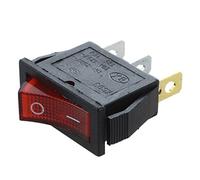 Jenalinng Interruptor basculante ON OFF bipolar 28 x 10 mm 250 V 15 A 3 conexiones rojo
