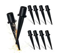 Jenalinng Pack de 10 varillas de repuesto de metal para luces solares de exterior para estaca para luces solares de camino, estacas para exteriores