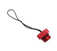Jenalinng Válvula de botella DIN para buceo 5/8-14NPS tapón antipolvo protector de depósito de combustible cubierta protectora rojo