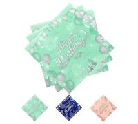 JENCVNL 40 servilletas de feliz cumpleaños, servilletas con purpurina, servilleta desechables para fiestas de cumpleaños, fabulosas de cóctel (Verde-2)