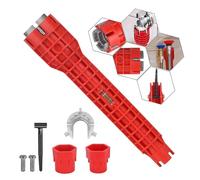 JENCVNL Herramienta de instalación de grifo y fregadero 8 en 1, llave multifunción para grifo, llave para fregadero, llave para grifo, llave para tubo de agua para inodoro, fregadero, baño, cocina