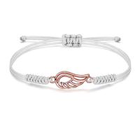 JENDEAR SHINE Pulsera alas de Ángel para Mujer, Pulsera de Ángel Guardián de Cuerda Trenzada a Mano, Regalos de Amistad de Cumpleaños para Mujeres, Niñas