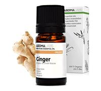 Jengibre BIO (Zingiber officinale) - 5 mL - Aceite Esencial Quimiotipado y Certificado AB - Digestión & Mareos - Aroma Labs