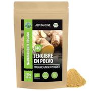 Jengibre en polvo orgánico (250g), jengibre molido de cultivo orgánico controlado, jengibre en polvo, 100% natural, sin aditivos, sin gluten, sin lactosa, probado en laboratorio, vegano
