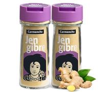 Jengibre molido Carmencita, Jengibre en polvo, Ideal para cerdo, pescado y repostería. Sorprenderá la nota picante y fresca que aporta a tu crema de calabaza, Sin Gluten, Contiene 2 unidades de 37g