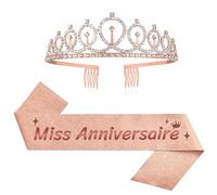 jenich (2 unidades) Couronne Anniversaire Echarpe Anniversaire