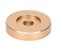 Jenivaint Adaptador de Registro de 45 RPM, Centro de Conversión de Orificio Grande para Tocadiscos Adaptador de Husillo de Plástico Negro para la Mayoría de los Tocadiscos Estánda (Gold)