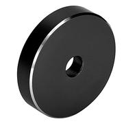 Jenivaint Adaptador de Registro de 45 RPM, Centro de Conversión de Orificio Grande para Tocadiscos Adaptador de Husillo de Plástico Negro para la Mayoría de los Tocadiscos Estánda (Black)