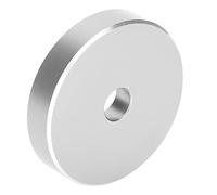 Jenivaint Adaptador de Registro de 45 RPM, Centro de Conversión de Orificio Grande para Tocadiscos Adaptador de Husillo de Plástico Negro para la Mayoría de los Tocadiscos Estánda (Silver)