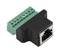Jenivaint Adaptador de Terminal de Tornillo RJ45, Bloque Hembra de 8 Pines 568B Cableado RJ45 a Terminal de Tornillo para Cámaras de Vídeo CCTV DVR Balun