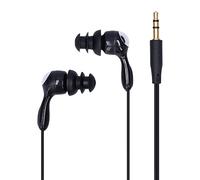 Jenivaint Auriculares Impermeables Auriculares Inalámbricos Bluetooth con Cables Más Cortos Enchufe de 3,5 Mm IP68 Resistente Al Agua para Nadar Correr Surf Gimnasio (Black)