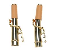 Jenivaint Bb Soprano Saxophone Neck Set, Straight and Curved | Orificio estándar de 16,7 mm, construcción de latón pulido a mano, espiga de corcho natural, reemplazo directo para