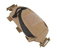 Jenivaint Bolsa con Correa para Mochila, Bolsa Táctica Molle de Doble Capa con Cierre de Gancho y Bucle, para Llaves de Teléfono Celular, Elementos Esenciales para Senderismo, Correr, (Caqui)