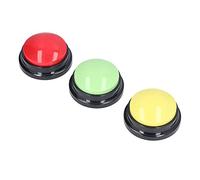 Jenivaint Botón de Grabación para Perros, 3 Colores, Botones Transparentes Portátiles Multifuncionales para Hablar de Perros para Mascotas, con Material ABS para Grabar Sonidos