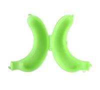 Jenivaint Caja Protectora para Plátanos, Estuche de Plástico para Frutas, 19,5 X 13 X 4,4 Cm, con Rejillas de Ventilación y Diseño de Concha para Frescura y Protección contra Aplastamientos, para