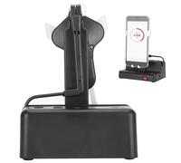 Jenivaint Contador de Pasos para Teléfono, Dispositivo de Oscilación Automático Alimentado por USB con Soporte de Plástico Ajustable, Funcionamiento Silencioso, Soporte para Teléfono No Magnético