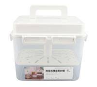 Jenivaint Contenedor de Kimchi de 4 L PP de Silicona para Fermentación con Tapa Interior de Vacío, Almacenamiento Hermético de Alimentos, 1,1 Gal para Chucrut, Encurtidos, Salsa Picante, Sidra,