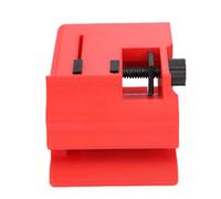 Jenivaint Cortador de Cartón, Ancho Ajustable de 3 Cm a 5 Cm, Herramienta de Corte Manual con Almacenamiento de Cuchillas de Repuesto para Tablero Rascador de Gatos, Bricolaje y Uso en (Rojo)