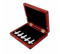 Jenivaint Estuche para Cañas de Fagot, Caja de Madera de Caoba con Cierre Magnético, Almacenamiento Interior de Terciopelo para Músico