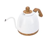 Jenivaint Hervidor Eléctrico con Cuello de Cisne de 600Ml, Hervidor de café de Acero Inoxidable 304, Temperatura Variable de 40-100°C para Goteo Manual de té (Enchufe de la UE 220V)