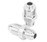 Jenivaint Juego de Adaptadores de Montaje de Dirección Asistida 6AN de Aleación de Metal, 2 Piezas, 16 Mm X 1,5 y 18 Mm X 1,5, con Accesorios de Junta Tórica para Cajas de Dirección