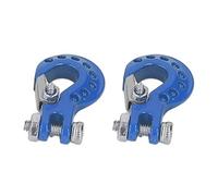 Jenivaint Juego de Gancho de Remolque y Cadena de Remolque para Coche RC, Piezas de Mejora de Aleación de Aluminio para SCX10 D90 D110 TF2 Escala 1/10 RC Crawler Truck, con Fácil (BLUE)