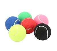 Jenivaint Juego de Pelotas de Tenis de Entrenamiento Pelotas de Tenis de Goma Cachemira y Goma de Tacto Suave Paquete de 6 Práctica Elástica Multicolor para Niños Principiantes Ejercicios en