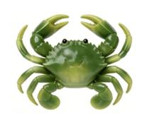 Jenivaint Juguete de Cangrejo de Simulación de PVC Suave, Modelo de Cangrejo Falso Realista de 4,53 Pulgadas para Decoración Temática del Océano, Adorno de Acuario, Accesorio de (Green)