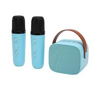Jenivaint Máquina de Karaoke Portátil con 2 Micrófonos Bluetooth 5.3 Máquina de Karaoke para Fiestas de Plástico Sonido Estéreo de 6 W Reverberación de Graves Profundos Ranura para Tarjeta TF para